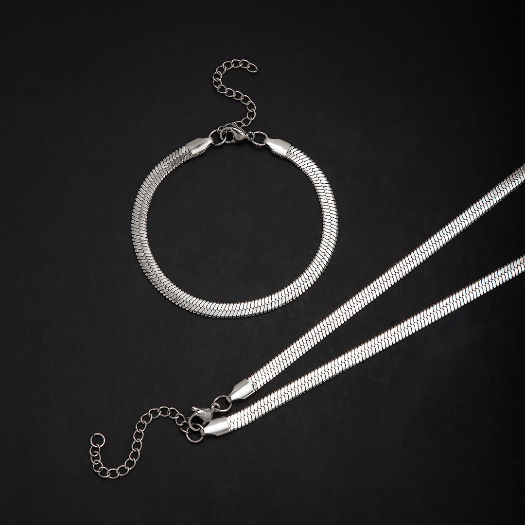 Elegant Herringbone Chain Jewelry Set Kalsten