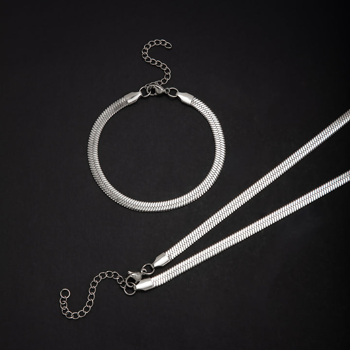 Elegant Herringbone Chain Jewelry Set Kalsten