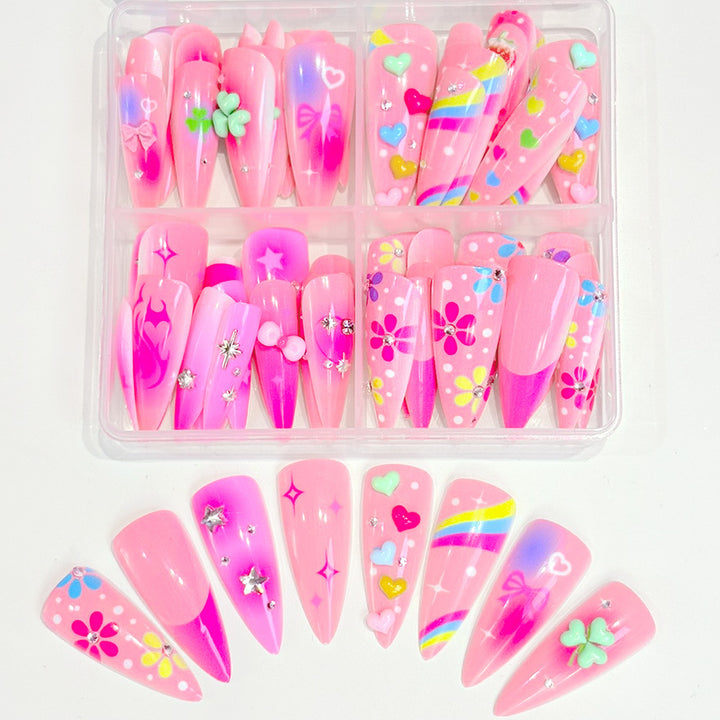 Playful Themed Press-On Nail Set Kalsten