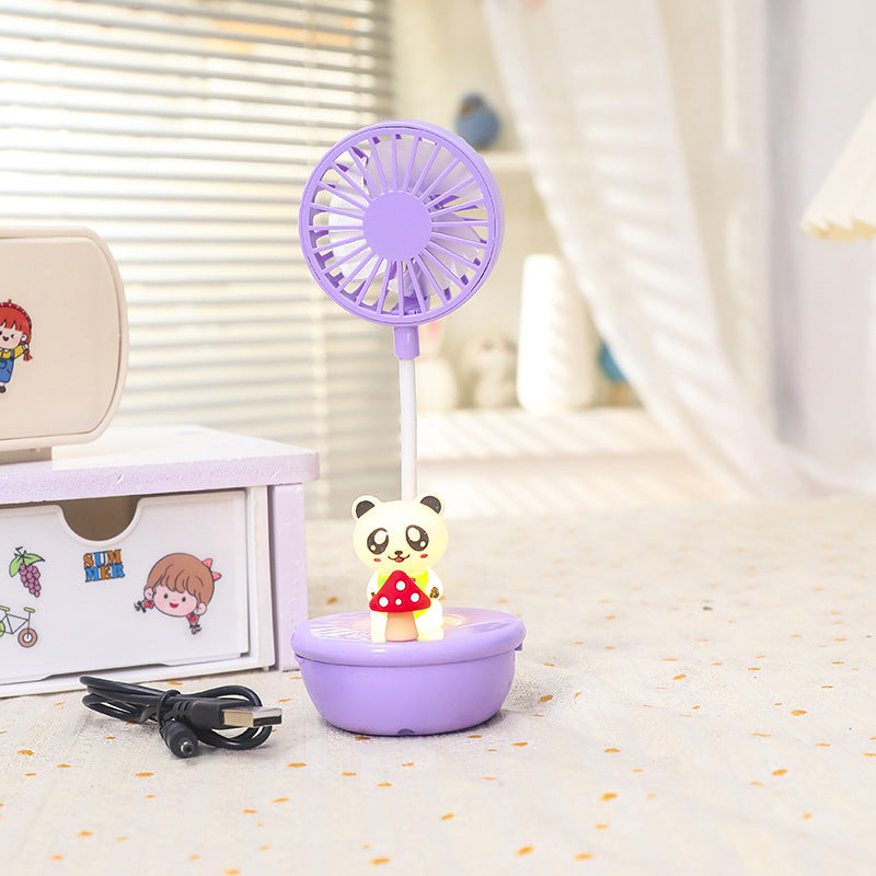 Ladies Portable Mini Fan with LED Function and Animal Design Kalsten