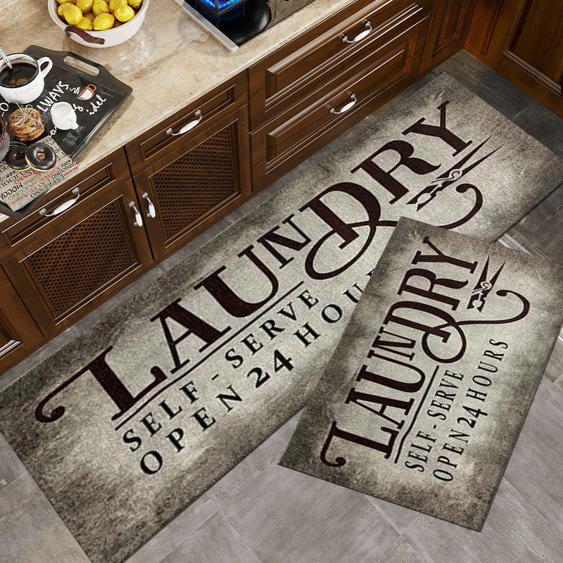Vintage-Inspired Laundry Room Area Mat Kalsten