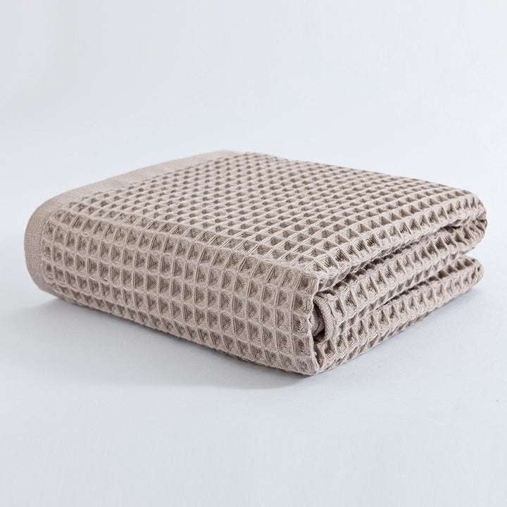 Women Waffle Fabric Bath Towel Kalsten