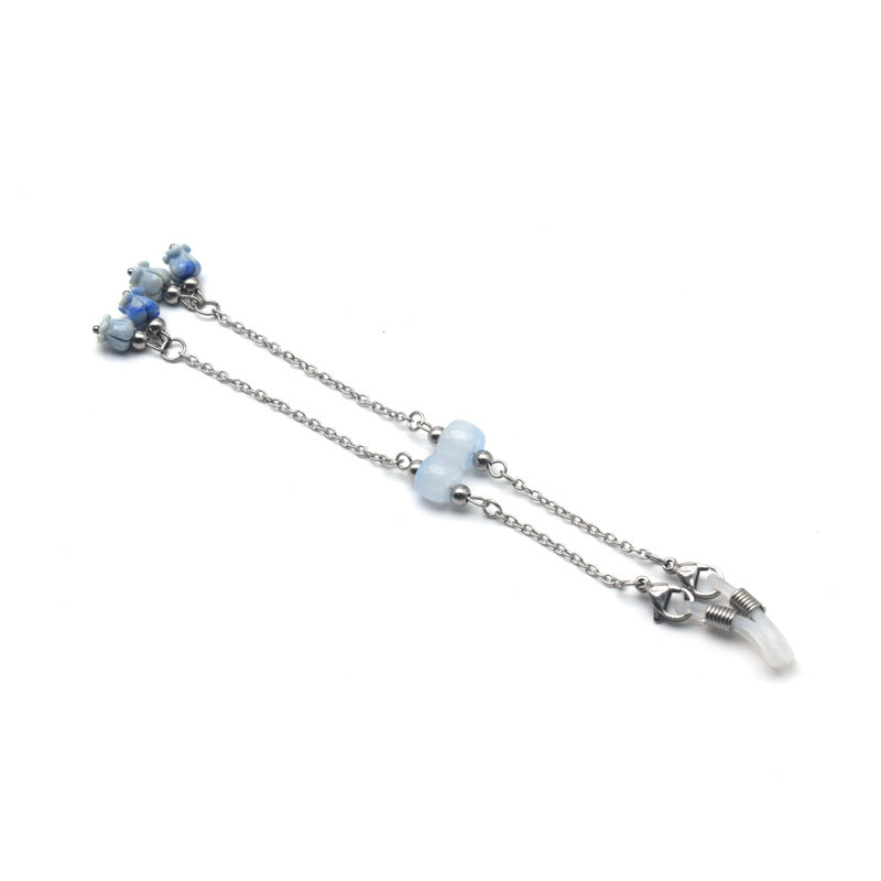 Delicate Bead-Embellished Eyewear Chain Kalsten