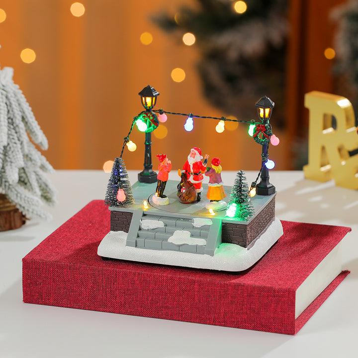 LED Illuminated Christmas Scene Figurine Kalsten