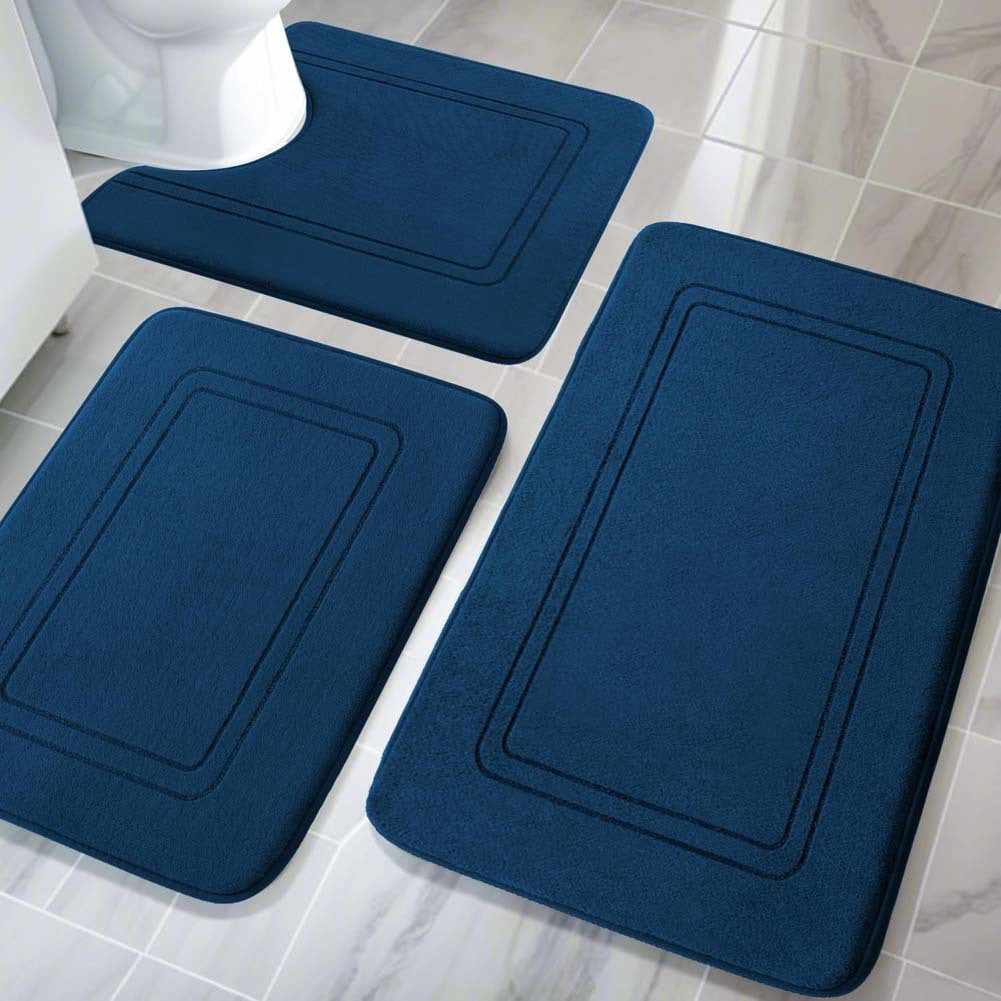 Soft Plush Bathroom Mat Set
