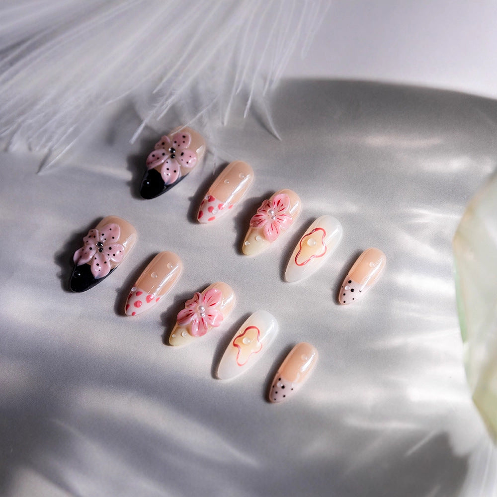 Floral Decorative Press-On Nail Kit