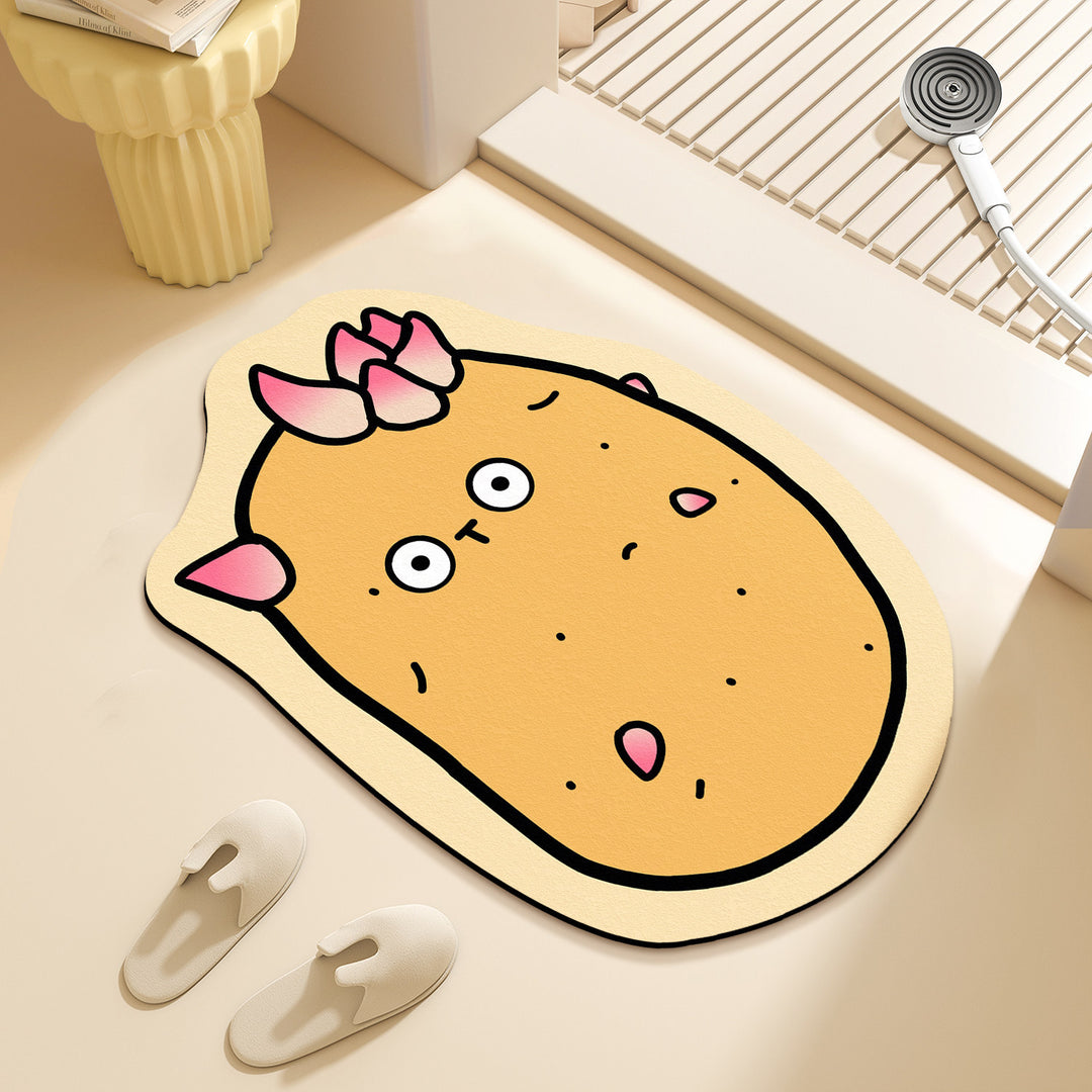 Cartoon Potato-Shaped Bath Mat