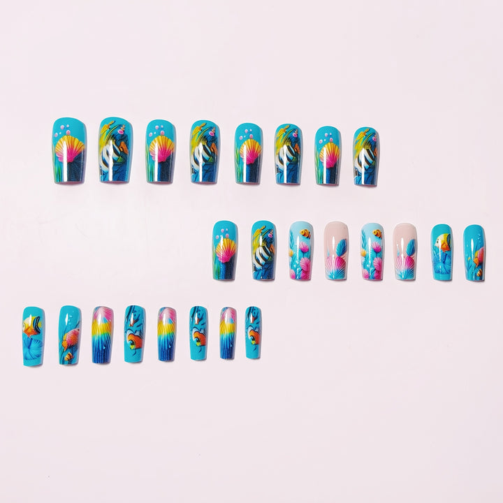 Underwater-Themed Extravagant Nail Art Kalsten