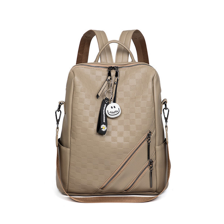 Checkered Pattern Stylish Backpack Kalsten