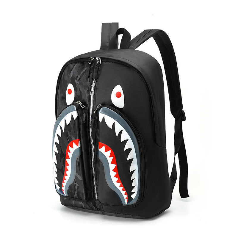 Shark-Themed Cartoon Backpack