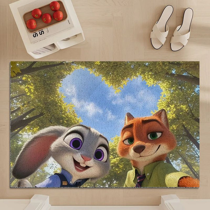 Playful Animated Character Bath Rug