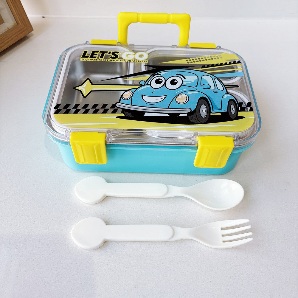 Cartoon-Themed Multi-Compartment Lunch Container