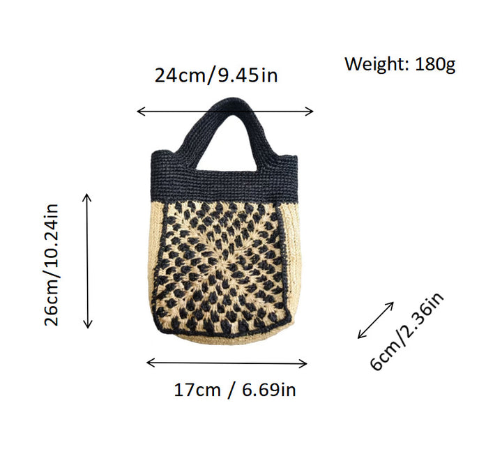 Handmade basket bag with traditional weaving pattern Kalsten