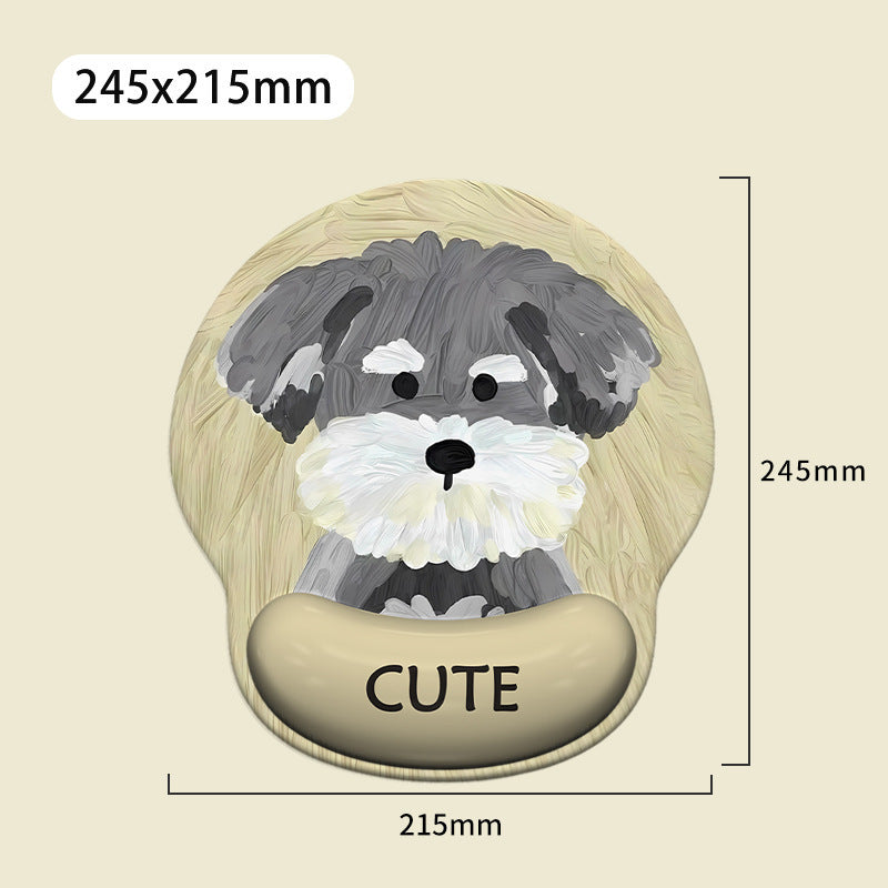 Decorative Dog-Themed Desk Mat