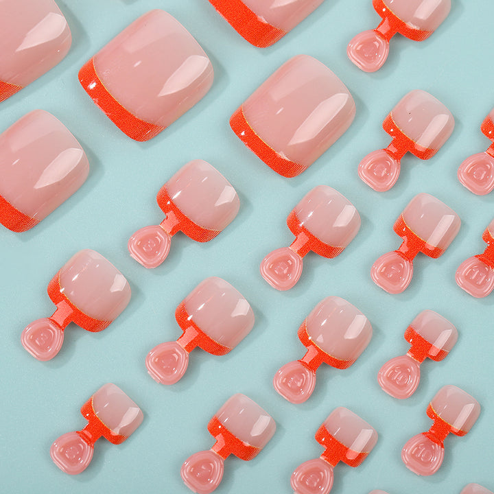 Artificial nails with elegant French design Kalsten