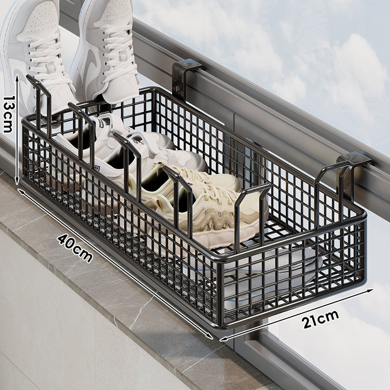 Over-Window Adjustable Mesh Shoe & Insole Drying Basket