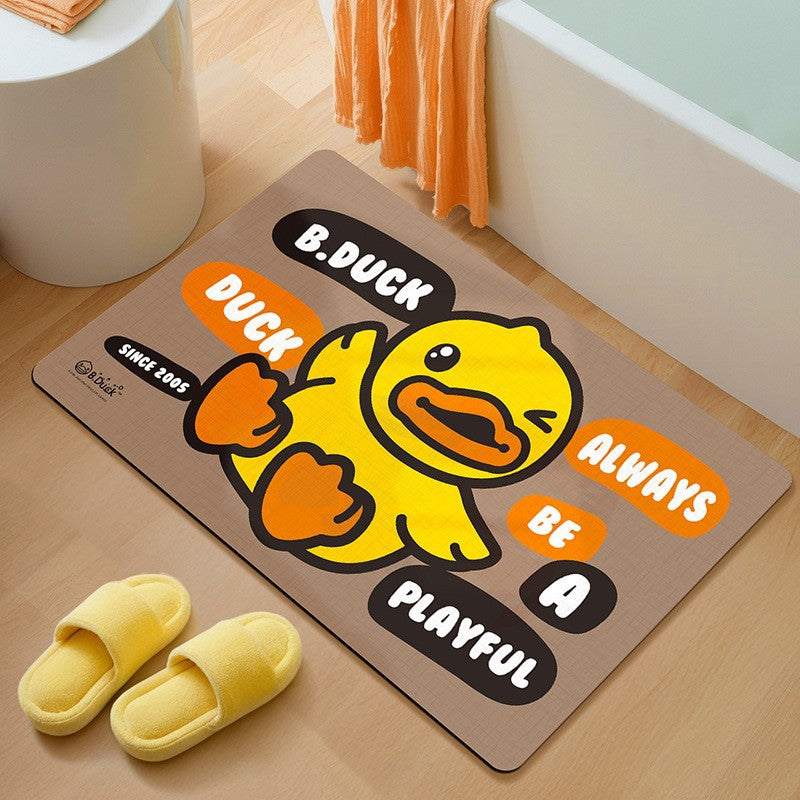 Playful Cartoon Duck Bath Mat Kalsten