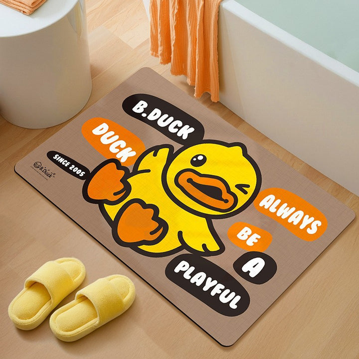 Playful Cartoon Duck Bath Mat Kalsten