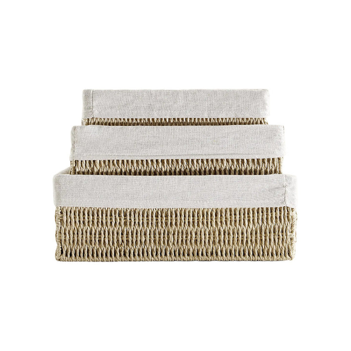 Natural storage basket with removable lining Kalsten