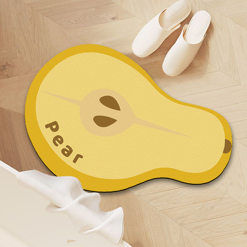 Mango-Shaped Decorative Floor Mat