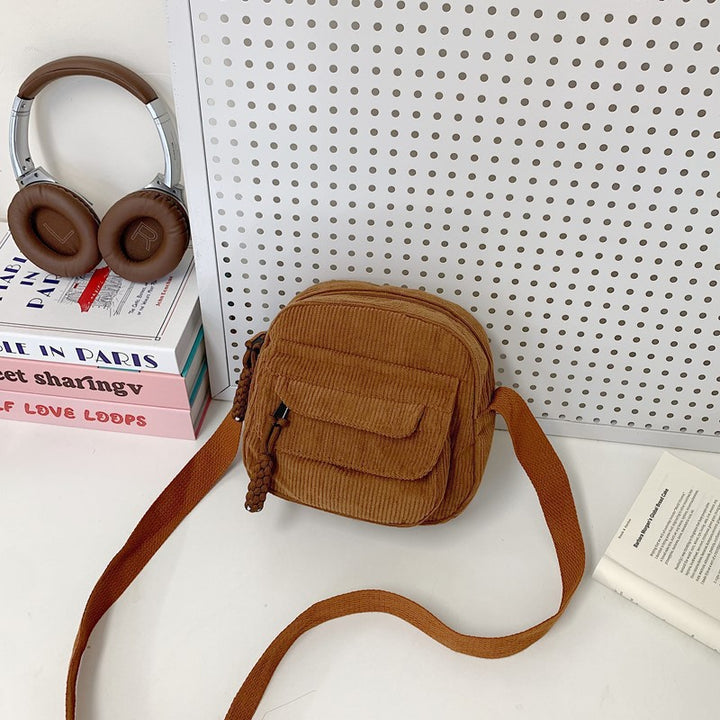 Compact Corduroy Crossbody Bag Kalsten