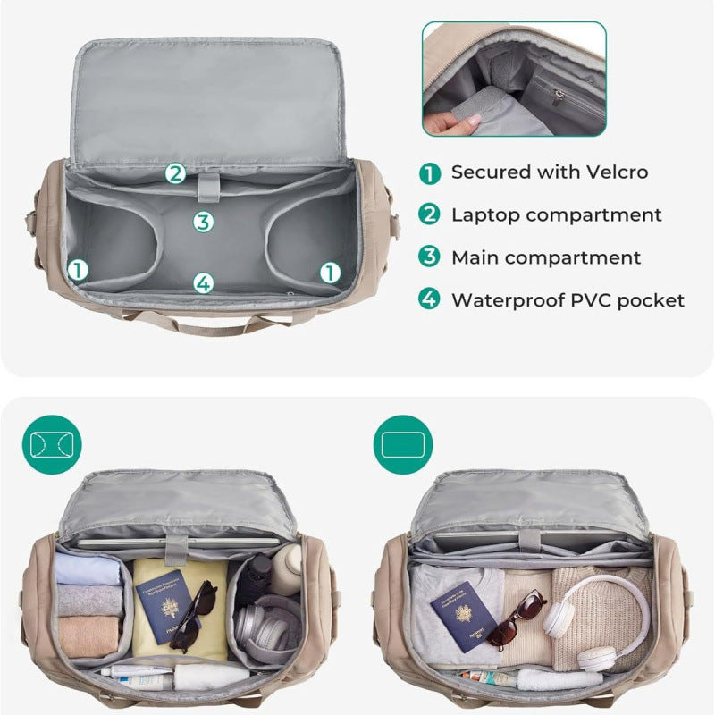 Versatile Multi-Compartment Travel Duffle Bag Kalsten