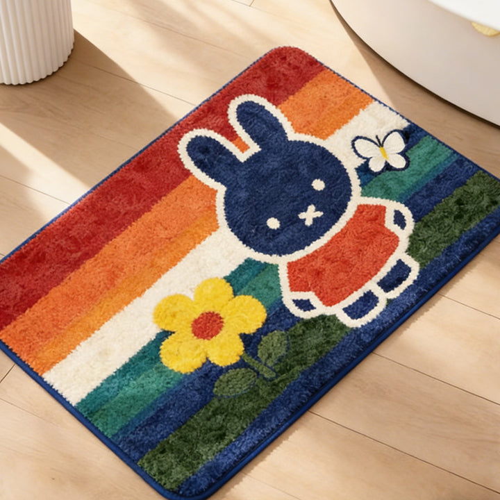 Playful Cartoon-Inspired Bathroom Rug