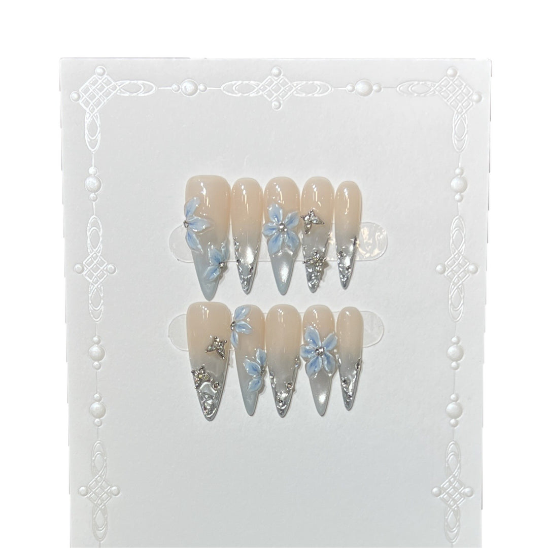 Elegant Stiletto Floral Press-On Nail Set Kalsten