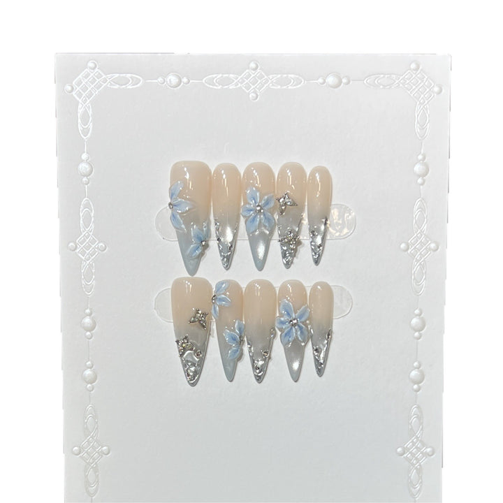 Elegant Stiletto Floral Press-On Nail Set Kalsten