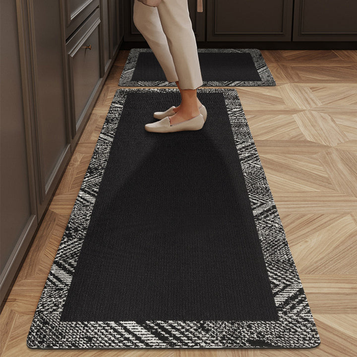 Floral Border Kitchen Runner Mat