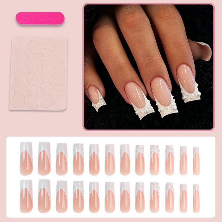 Artificial nails with elegant pearl accents Kalsten