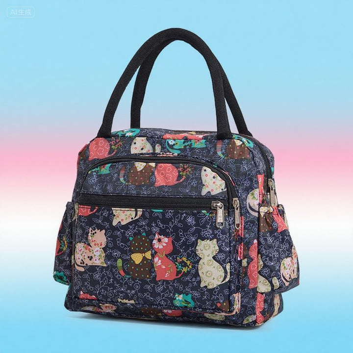 Cat Print Insulated Lunch Bag Kalsten
