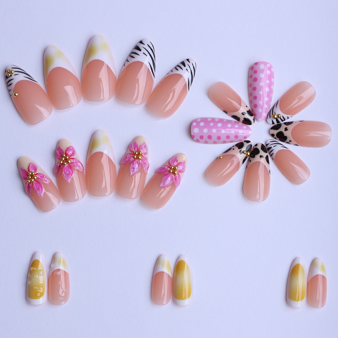 Artful nails with floral and animal designs Kalsten