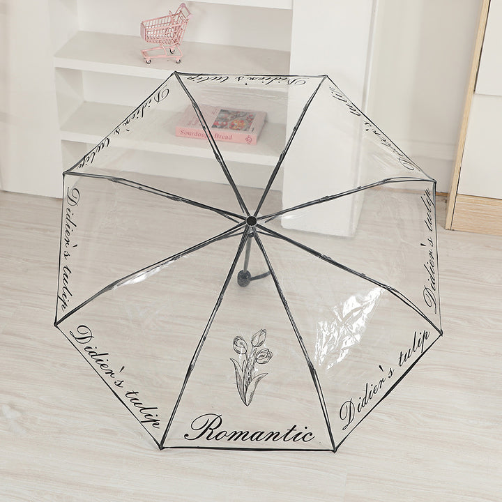 Ladies elegant transparent umbrella with romantic design Kalsten