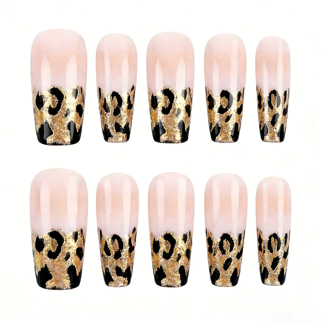 Artistic Leopard Print Acrylic Nail Enhancements Kalsten