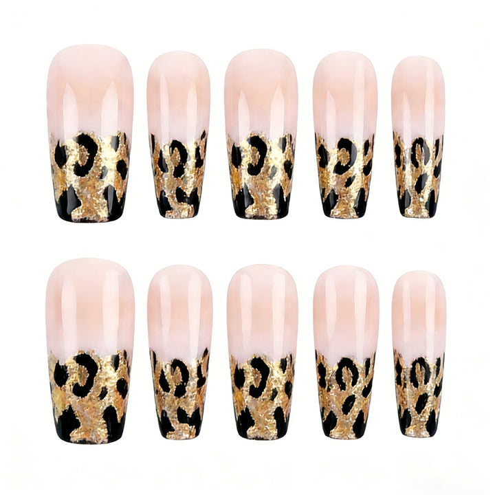 Artistic Leopard Print Acrylic Nail Enhancements Kalsten