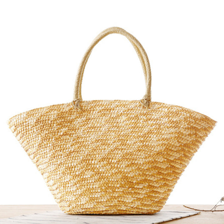 Elegant straw bag with floral accents Kalsten