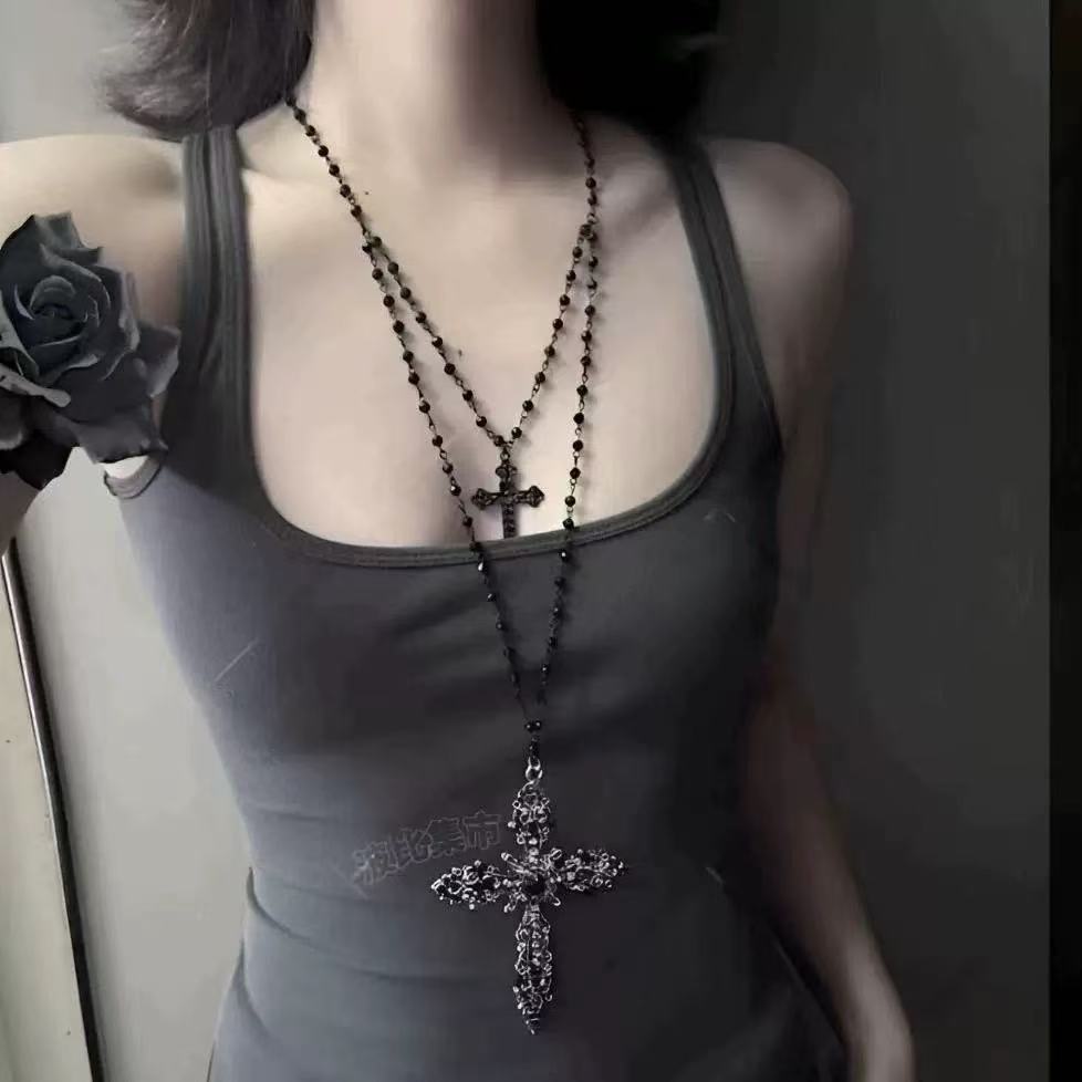 Dual-Layered Cross Pendant Necklace Kalsten