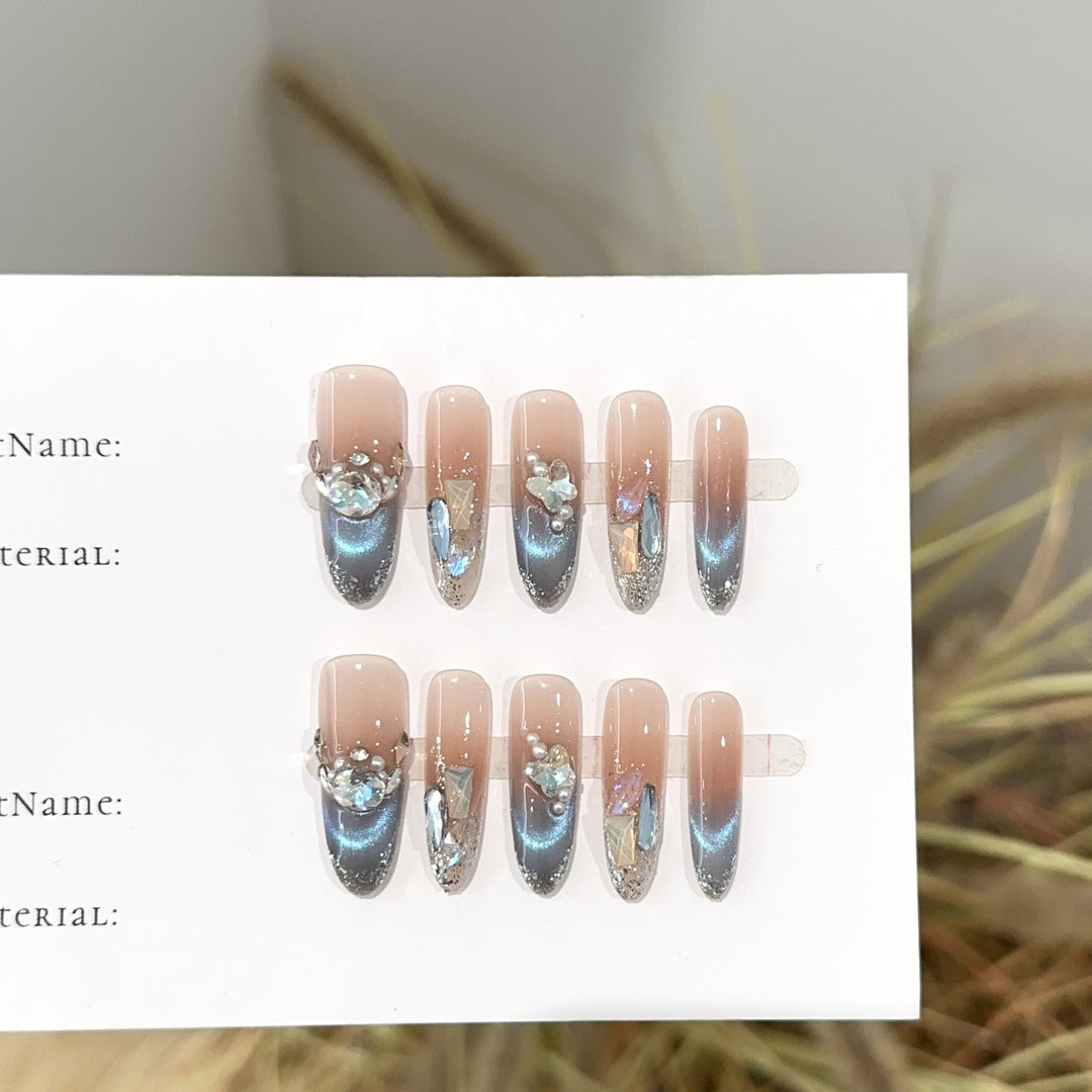 Elegant Ombre Glitter Press-On Nails