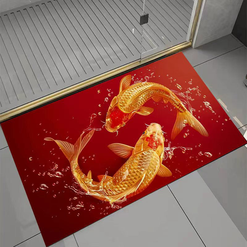 Artistic Koi Fish Area Rug
