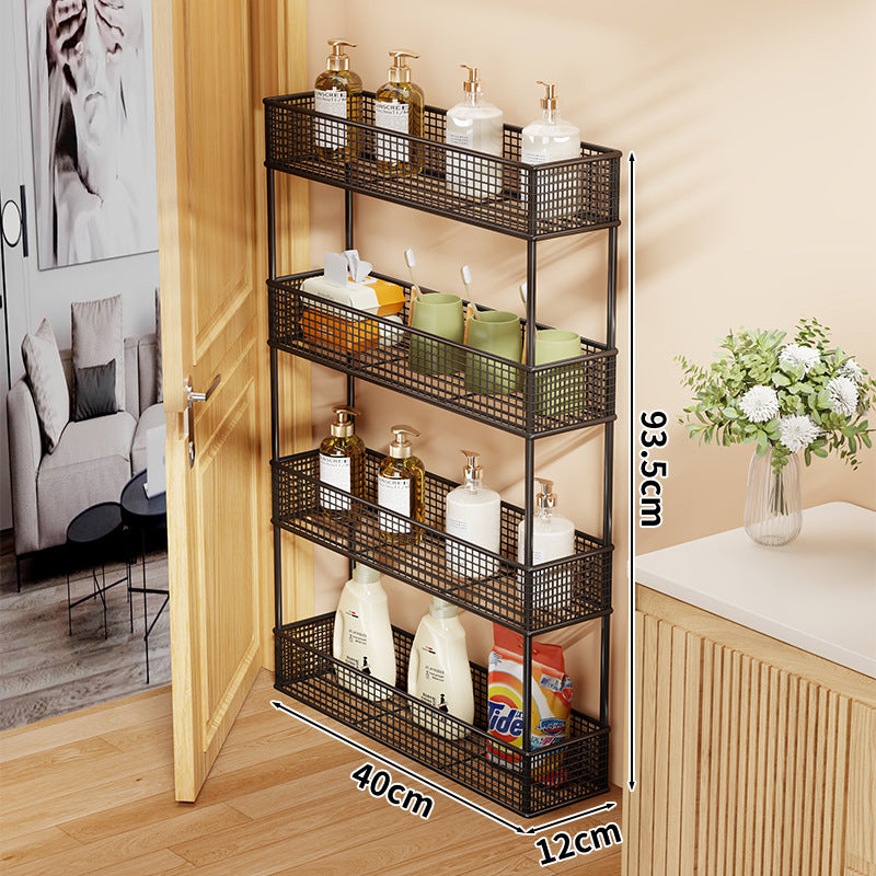 Slim Overdoor Three-Tier Wire Mesh Storage Organizer