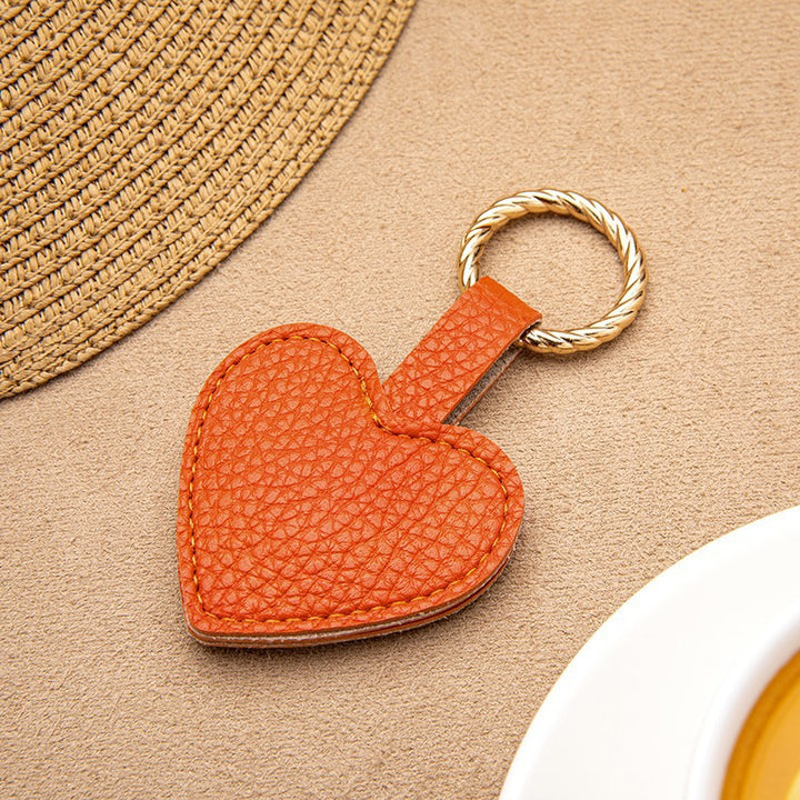 Heart-Shaped Leather Keychain Kalsten