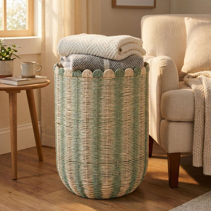 Decorative Woven Floor Basket Kalsten