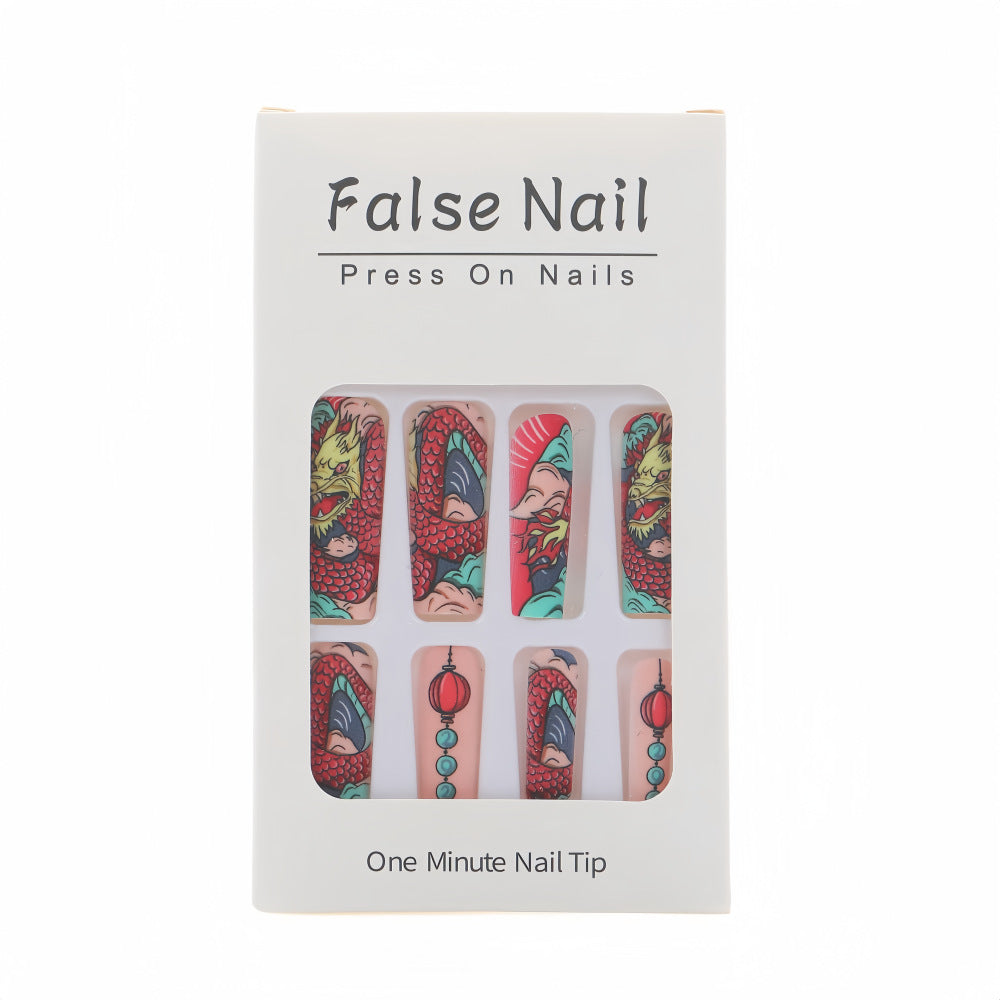 Creative artificial nails in Asian dragon design Kalsten