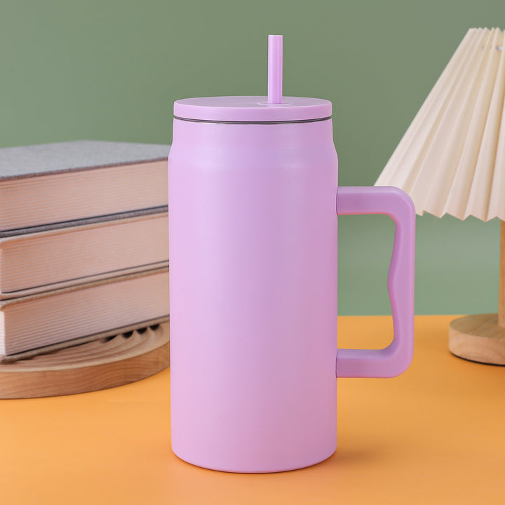 Women's reusable drinking cup with straw and ergonomic handle Kalsten