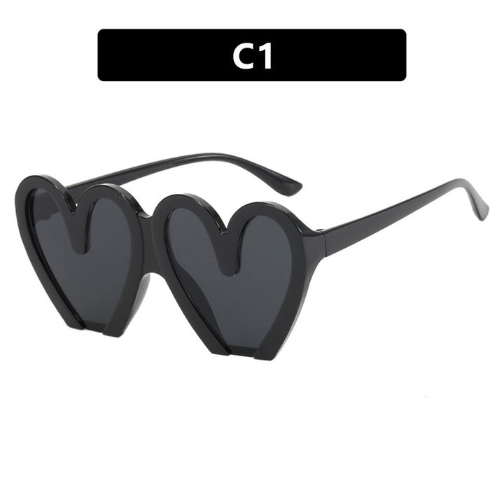 Women's Heart-Shaped Sunglasses with Durable Plastic Frame and UV Protection Kalsten