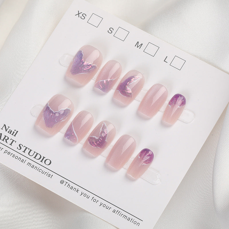 Butterfly Pattern Press-On Nail Set Kalsten