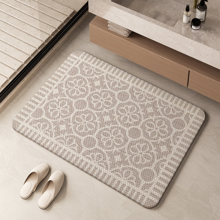 Plush Decorative Bathroom Floor Mat