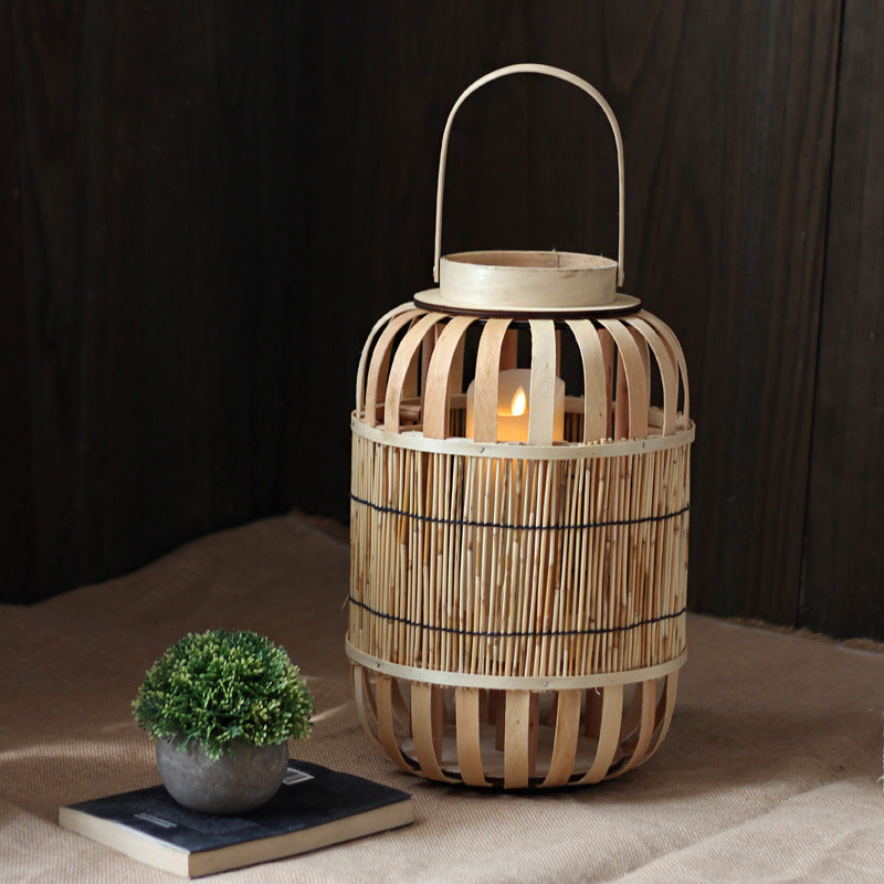 Handcrafted lantern made of bamboo and metal Kalsten