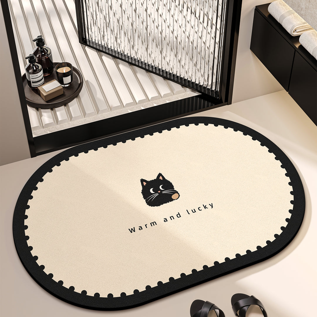 Cute Cat Themed Bath Mat
